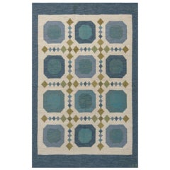 Vintage Swedish Flat-Weave Rug by Birgitta Solderkvist