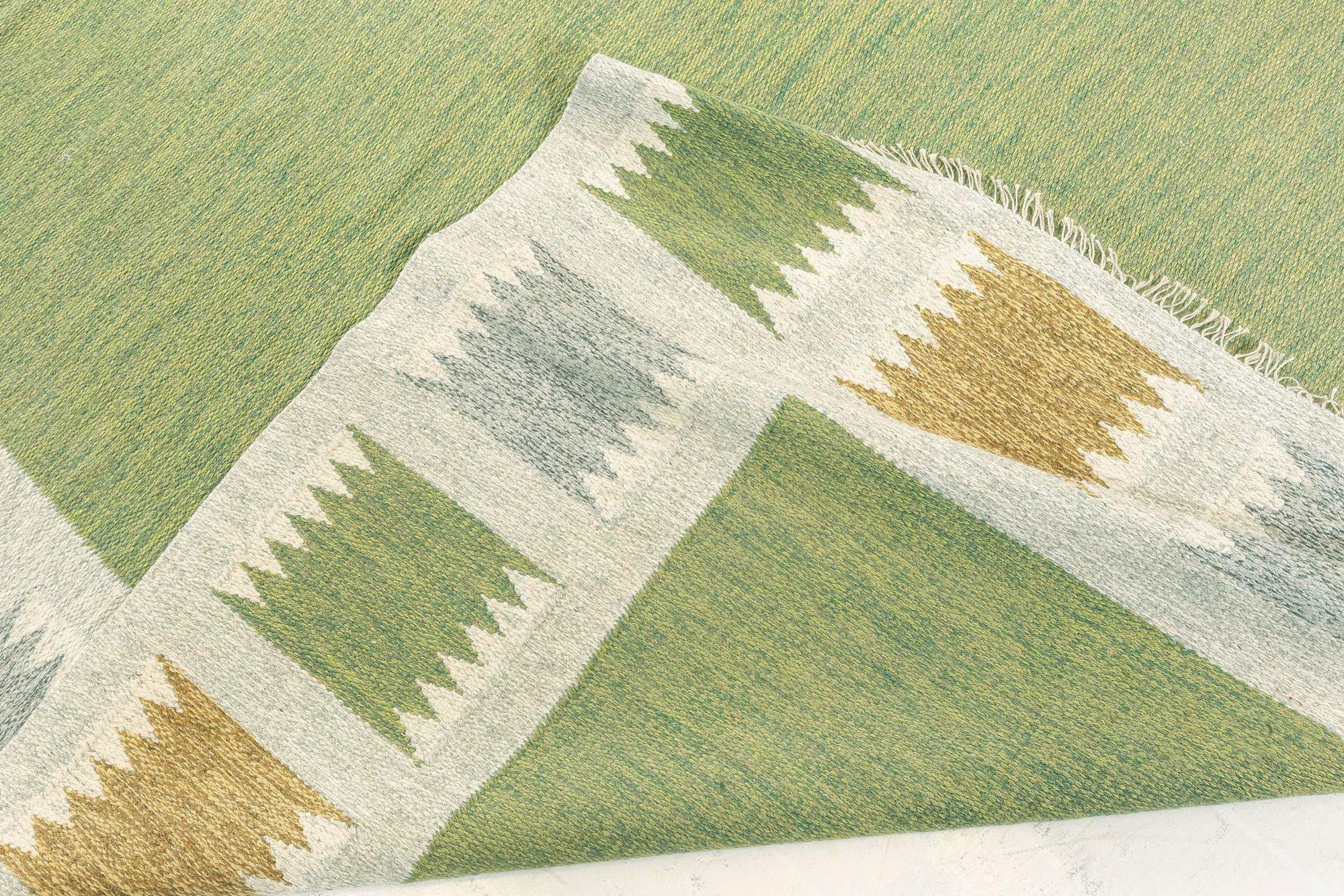 Vintage Swedish Flat Weave Rug by Bitte Ahlgren For Sale 3