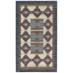 Vintage Swedish Flat-Weave Rug by Ida Rydelius