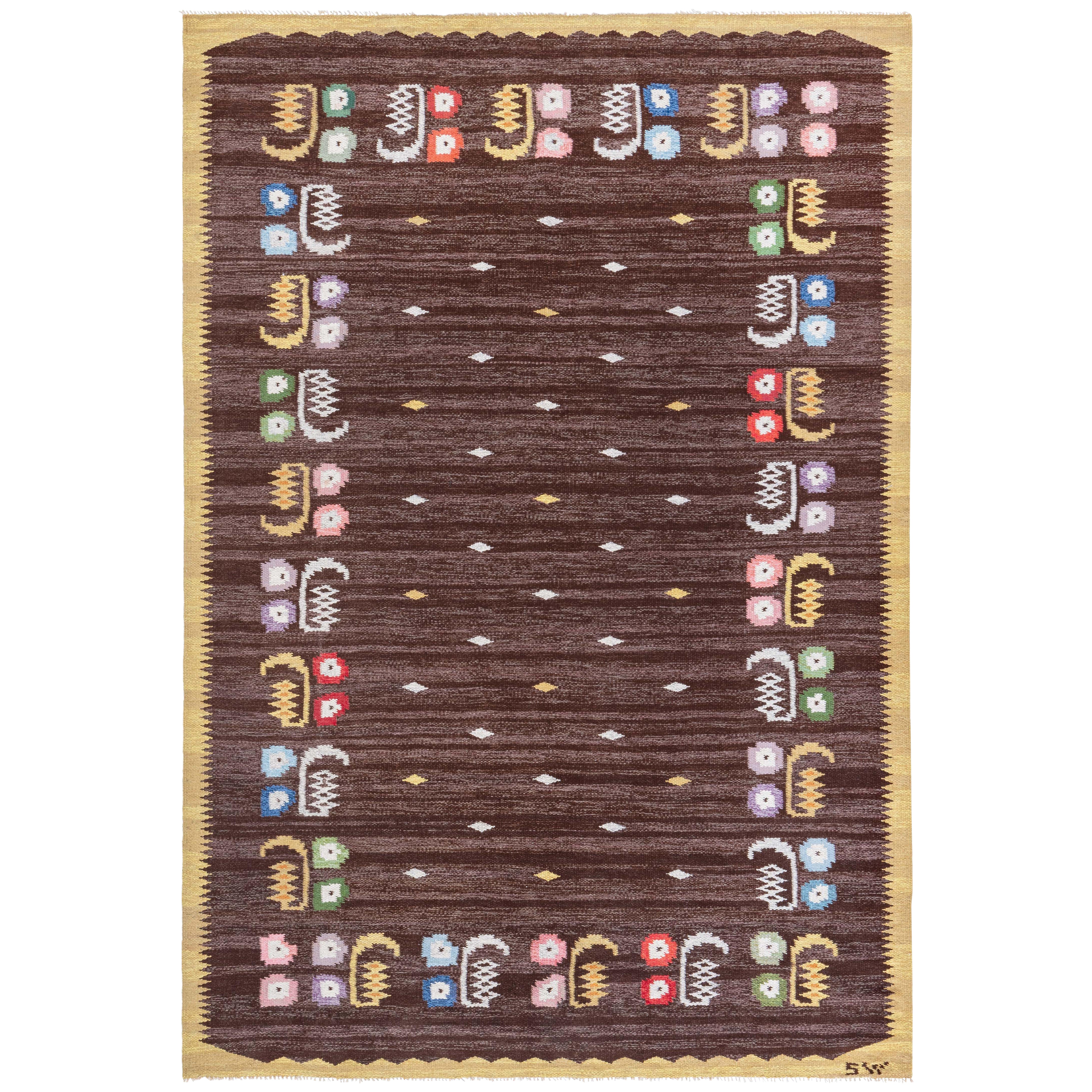 Tapis suédois à tissage plat de Solveig Westerberg, chez Doris Leslie Blau
