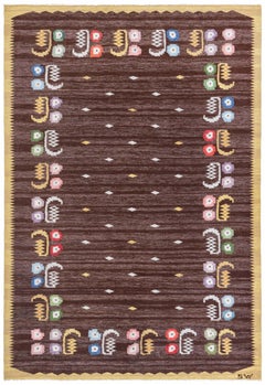 Vintage Swedish Flat-Weave Rug by Solveig Westerberg, at Doris Leslie Blau