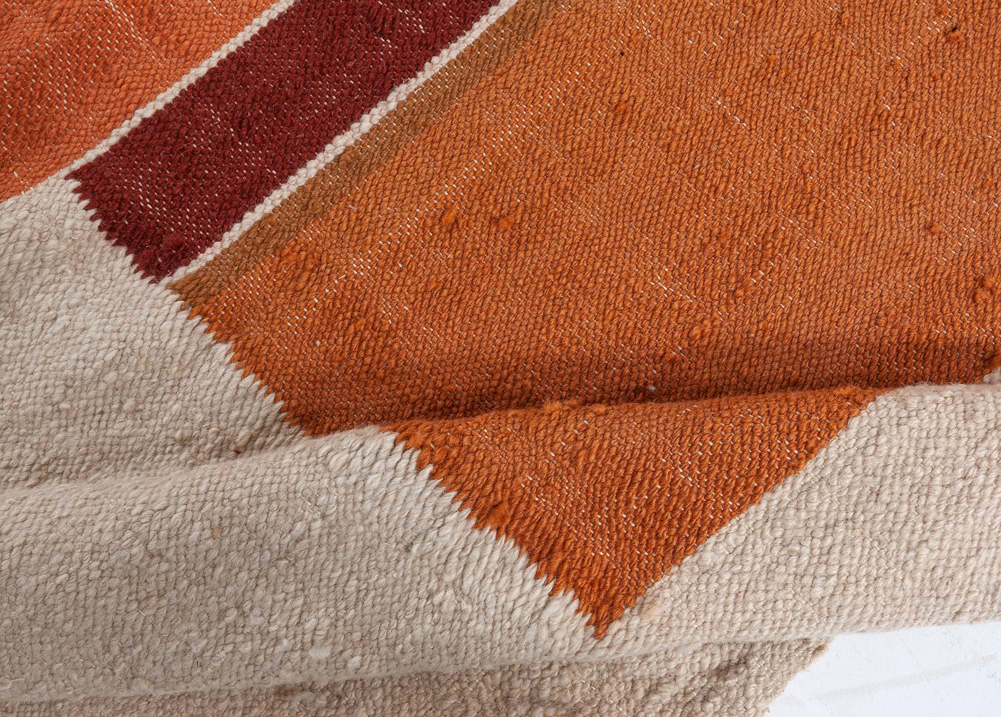 Vintage Swedish striped pattern rug
Size: 9'2