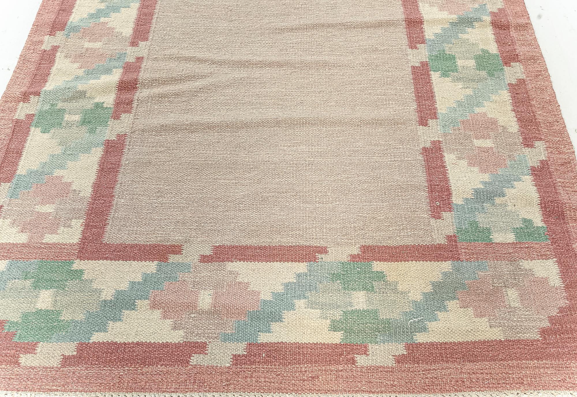 Alfombra sueca vintage de tejido plano Anudado a mano en venta