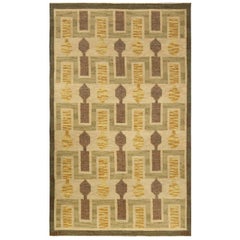 Vintage Swedish Flat-Weave Rug