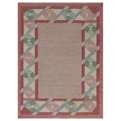 Alfombra sueca vintage de tejido plano