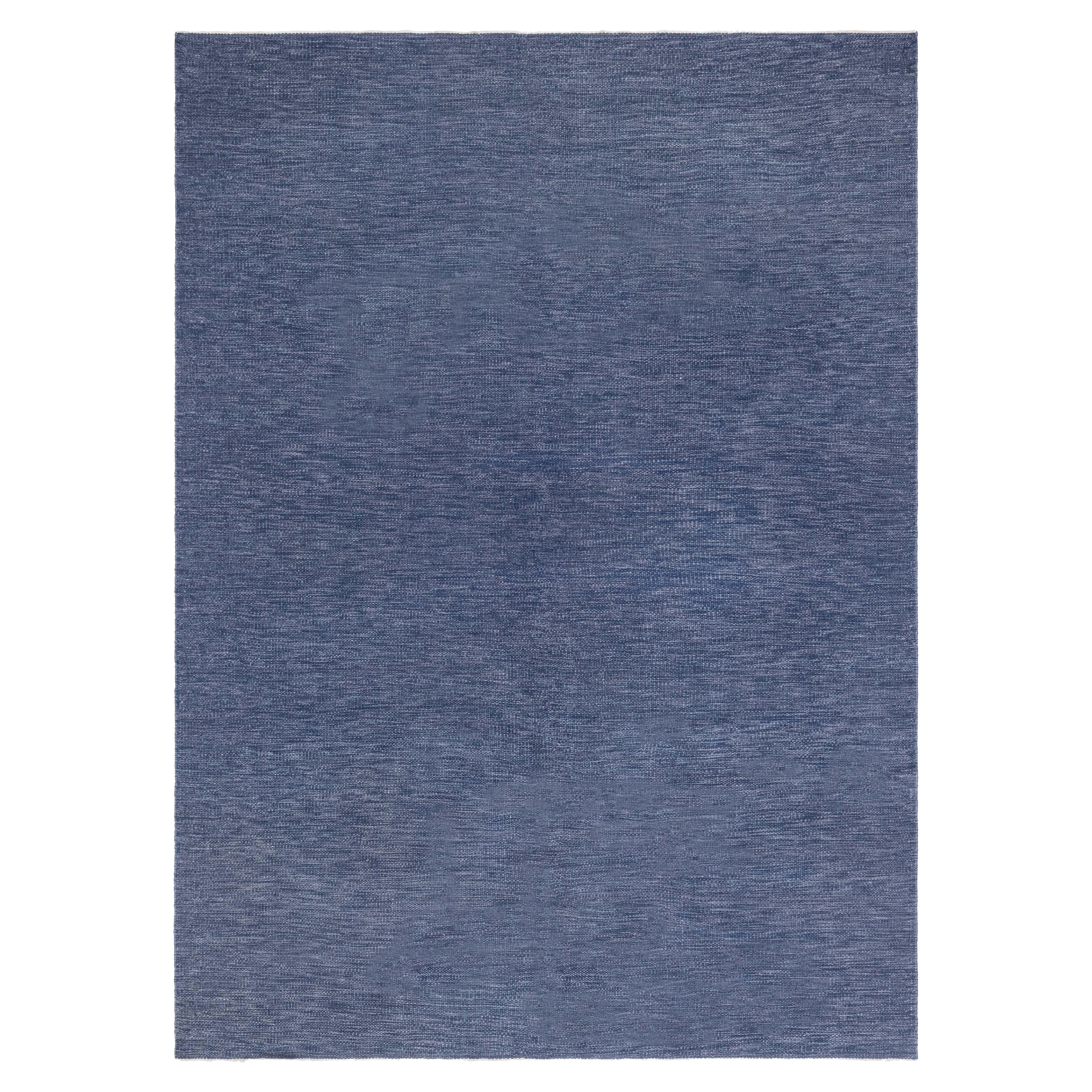 Vintage Swedish Flat-Weave Rug in Deep Indigo, at Doris Leslie Blau