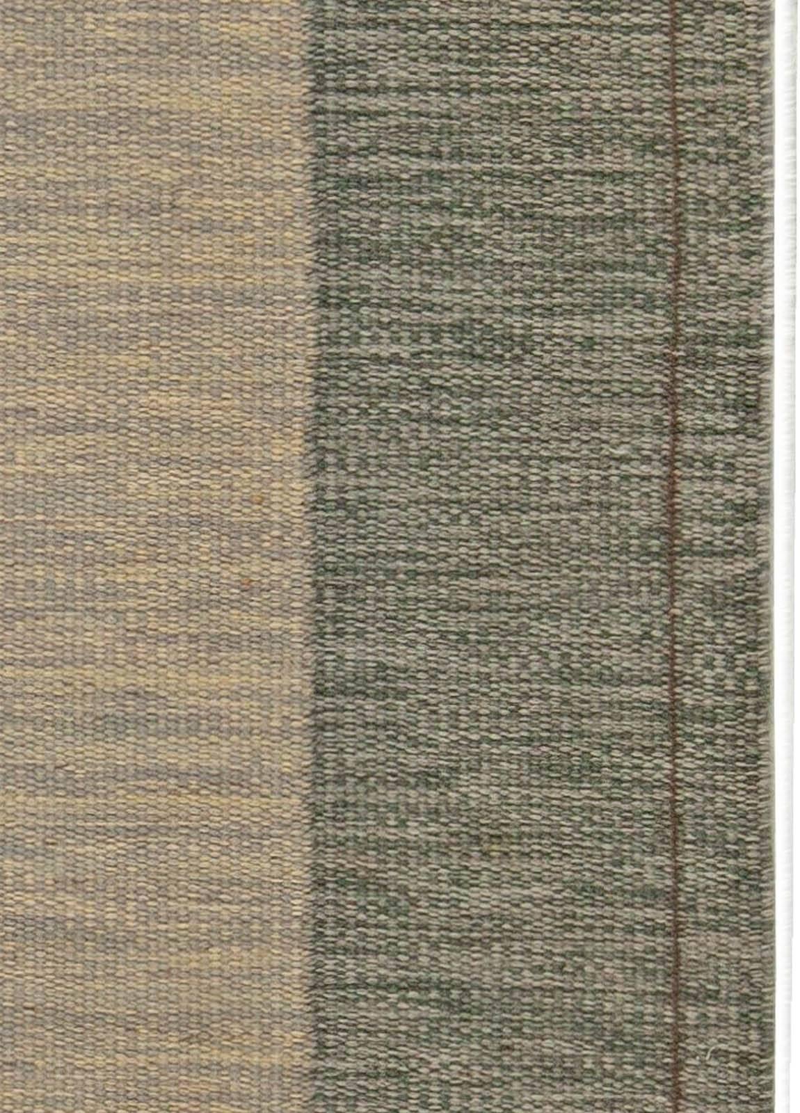 High-quality Vintage Swedish Flat-Weave Wool Rug Signed by Ingegerd Silow 1