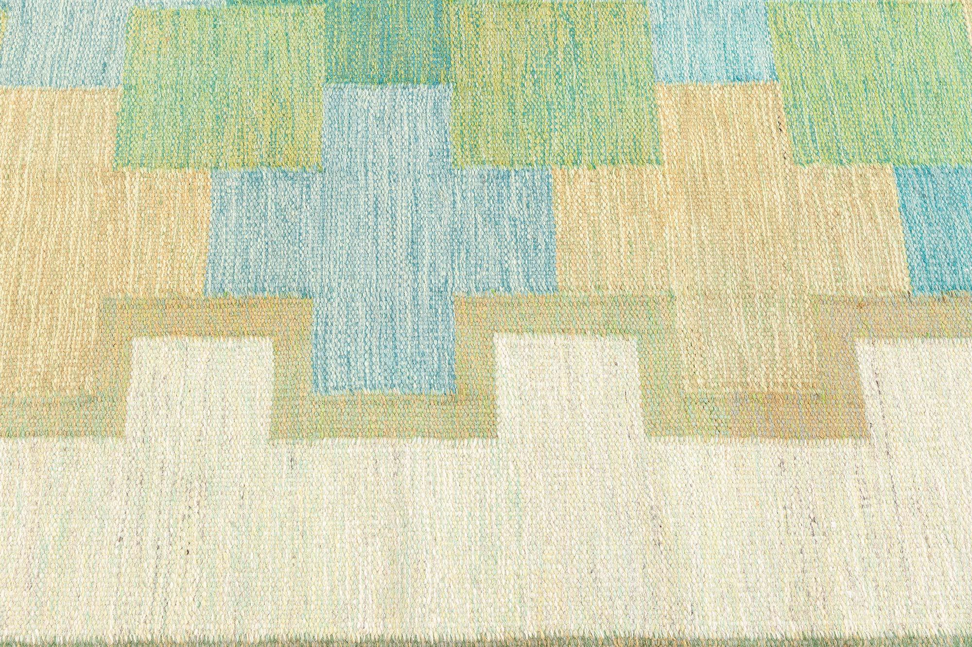 Mid-Century Modern Vintage Swedish Flat Woven by Kerstin Persson For Sale