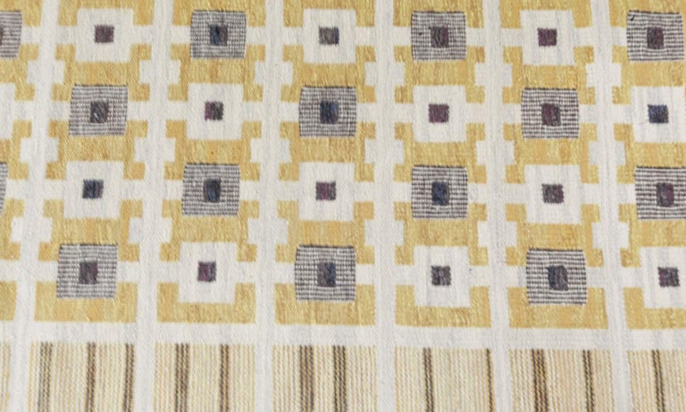 Vintage Swedish flat woven rug by Berit Koenig at Doris Leslie Blau
Size: 5'10
