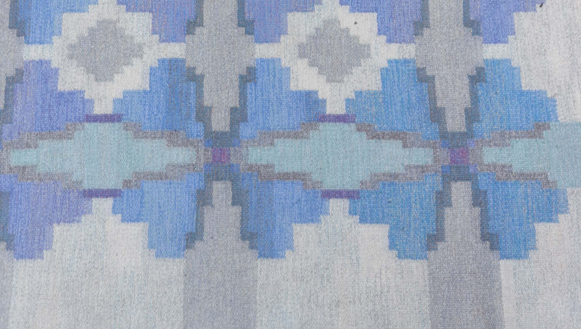 Schwedischer flacher gewebter Vintage-Teppich von Judith Johansson (Moderne der Mitte des Jahrhunderts) im Angebot