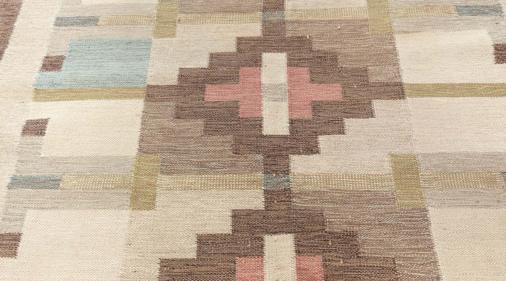 Vintage Swedish flat woven rug by Sverker Greuholm
Size: 5'8