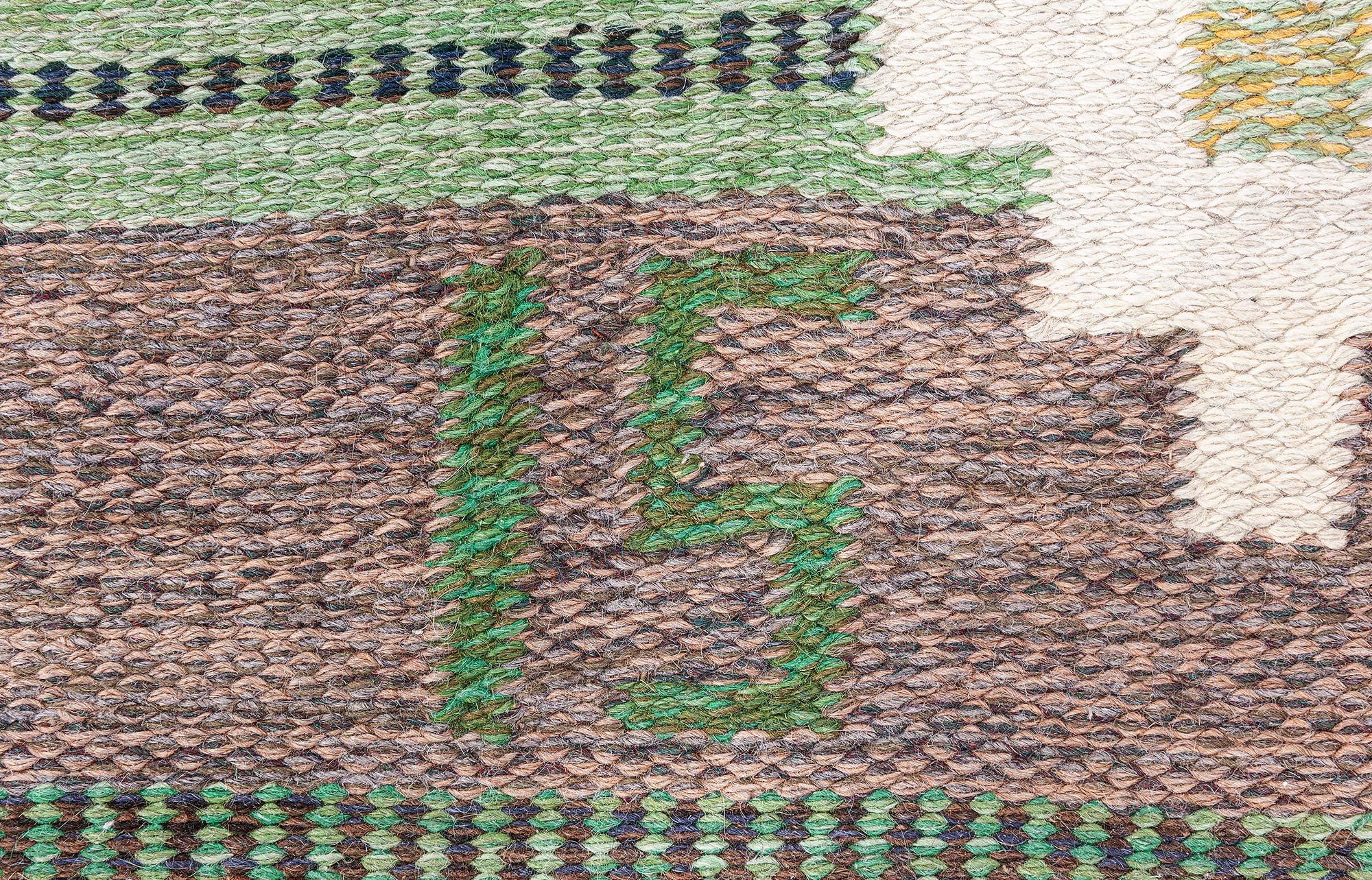 Scandinave Tapis suédois tissé à plat Doris Leslie Blau en vente