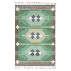 Vintage Swedish Flat Woven Rug Doris Leslie Blau