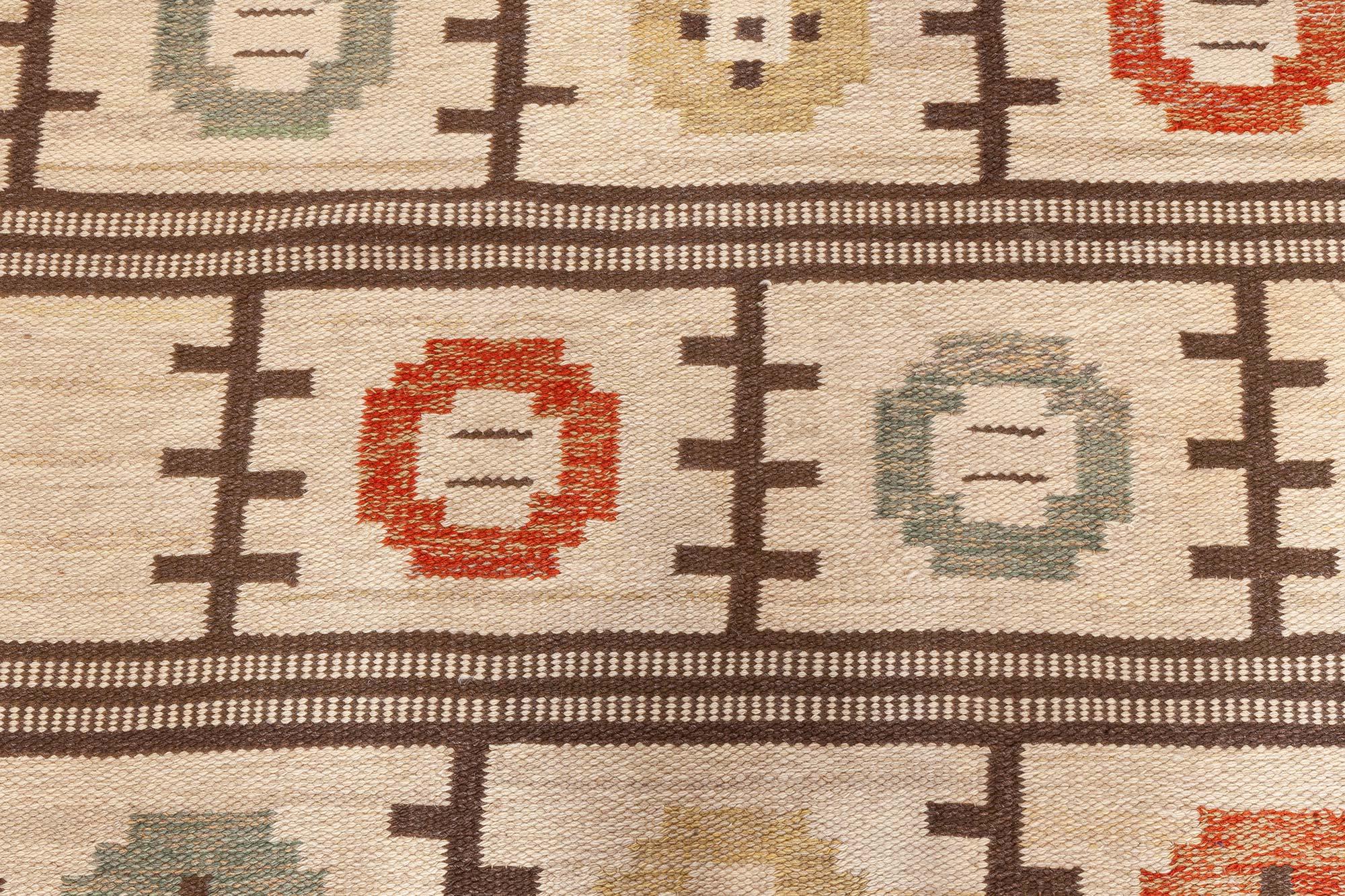 Schwedischer Flachgewebe-Teppich (Moderne der Mitte des Jahrhunderts) im Angebot