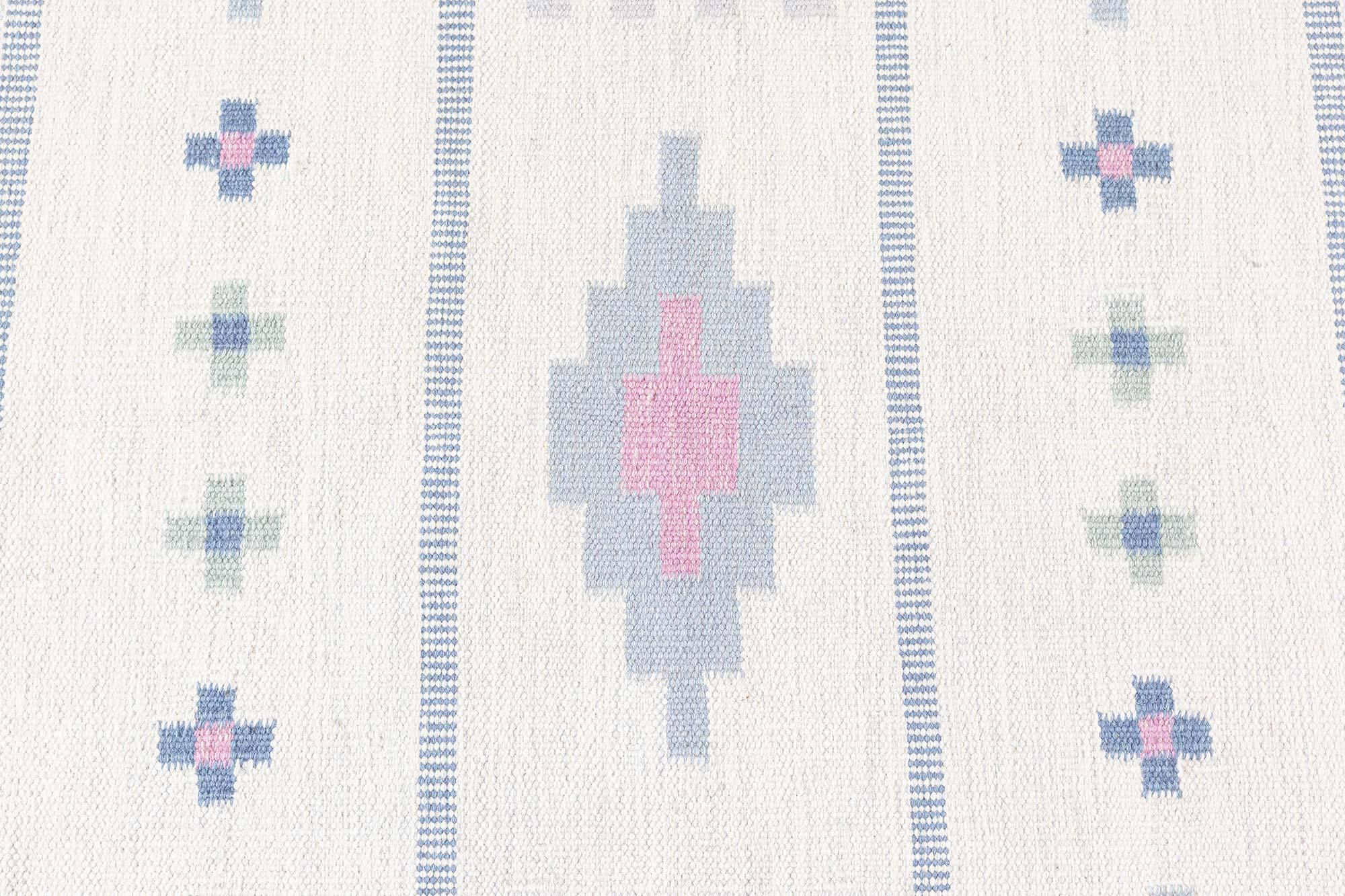 Schwedischer Flachgewebe-Teppich (Handgewebt) im Angebot