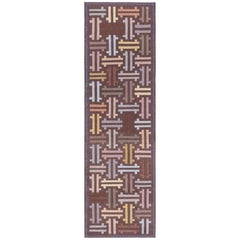 Vintage Swedish Flat Woven Runner Doris Leslie Blau