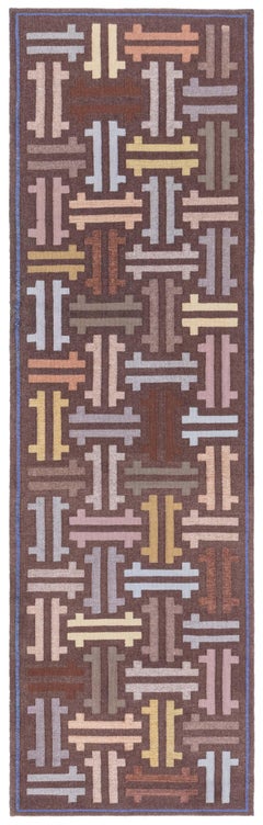 Vintage Swedish Flat Woven Runner Doris Leslie Blau