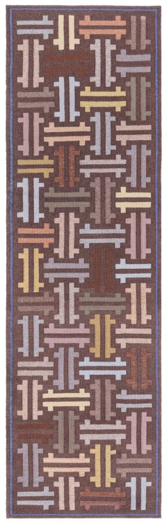 Vintage Swedish Flat Woven Runner Doris Leslie Blau