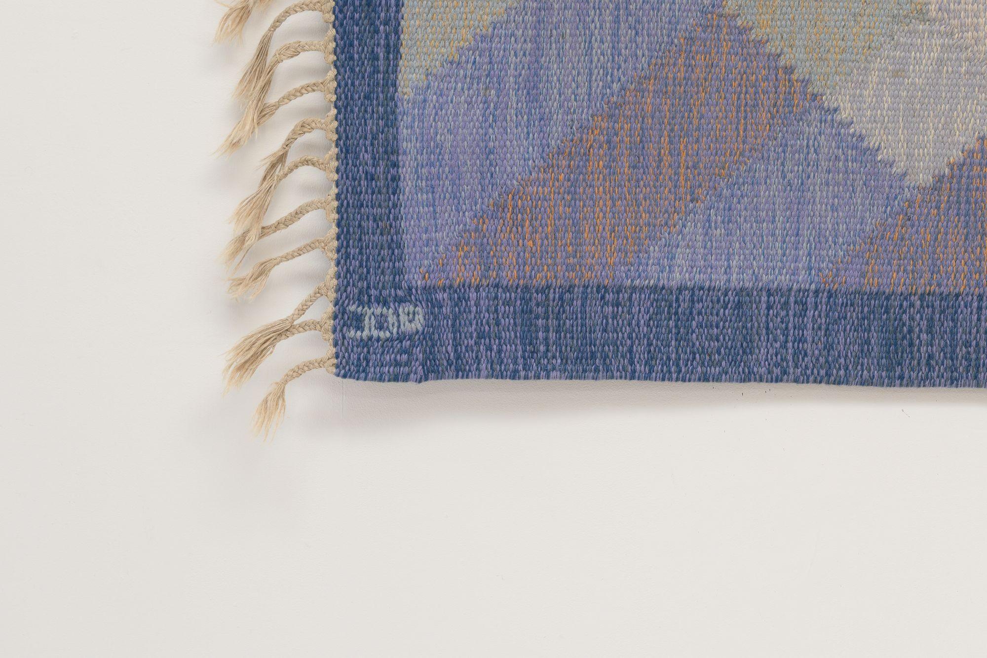 Mid-Century Modern Tapis suédois vintage à armure plate d'Anna Johanna Ångström en vente