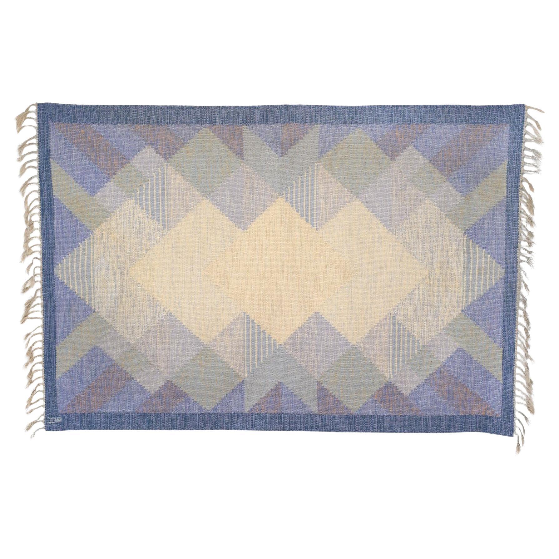 Vintage Swedish Flatweave Rug by Anna Johanna Ångström