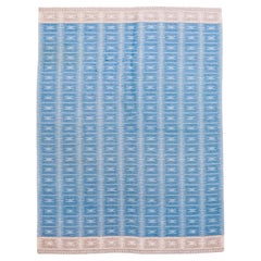 Vintage Swedish Flatweave Wool Kilim Rug