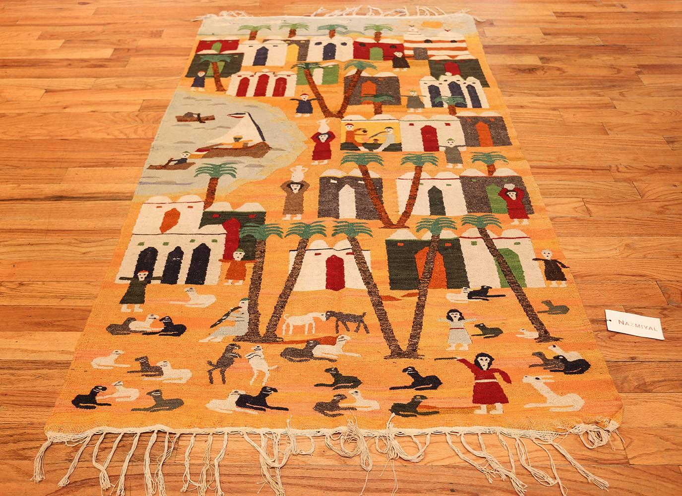 20th Century Vintage Swedish Folk Art Tapestry. 4 ft 2 in x 6 ft 7 in For Sale