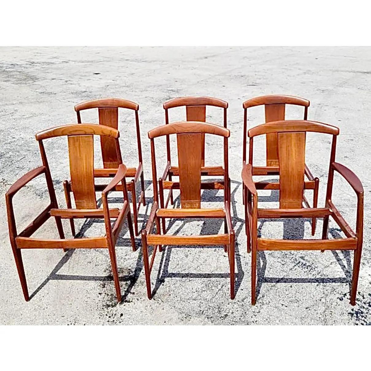 Vintage Swedish Folke Ohlsson for Dux Sweden Dining Chairs, Set of 6 1