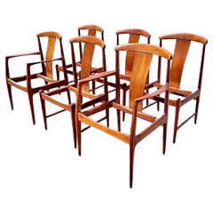 Vintage Swedish Folke Ohlsson for Dux Sweden Dining Chairs, Set of 6