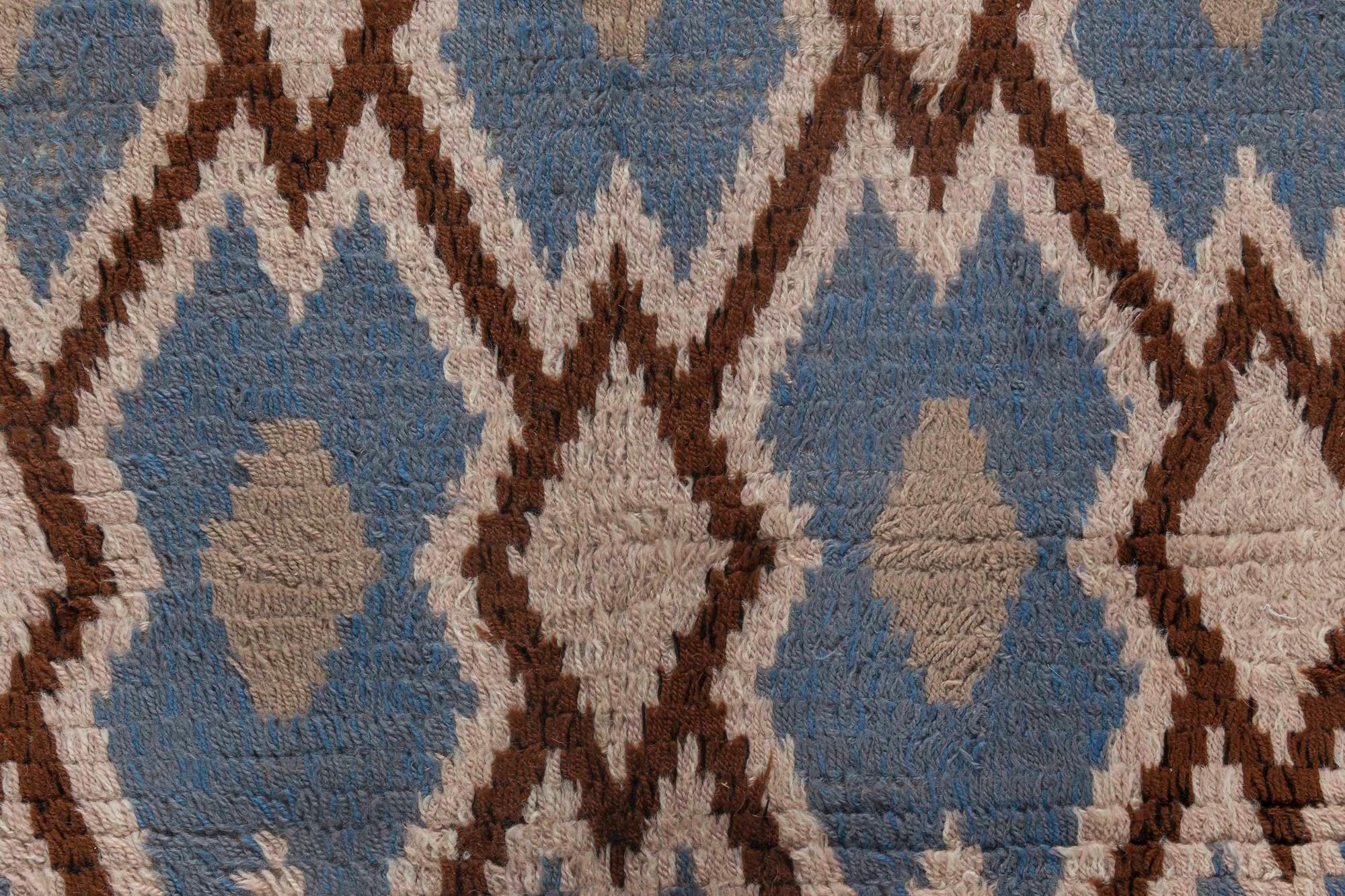 Mid-Century Modern Doris Leslie Blau Collection Vintage Swedish Geometric Pile Rug