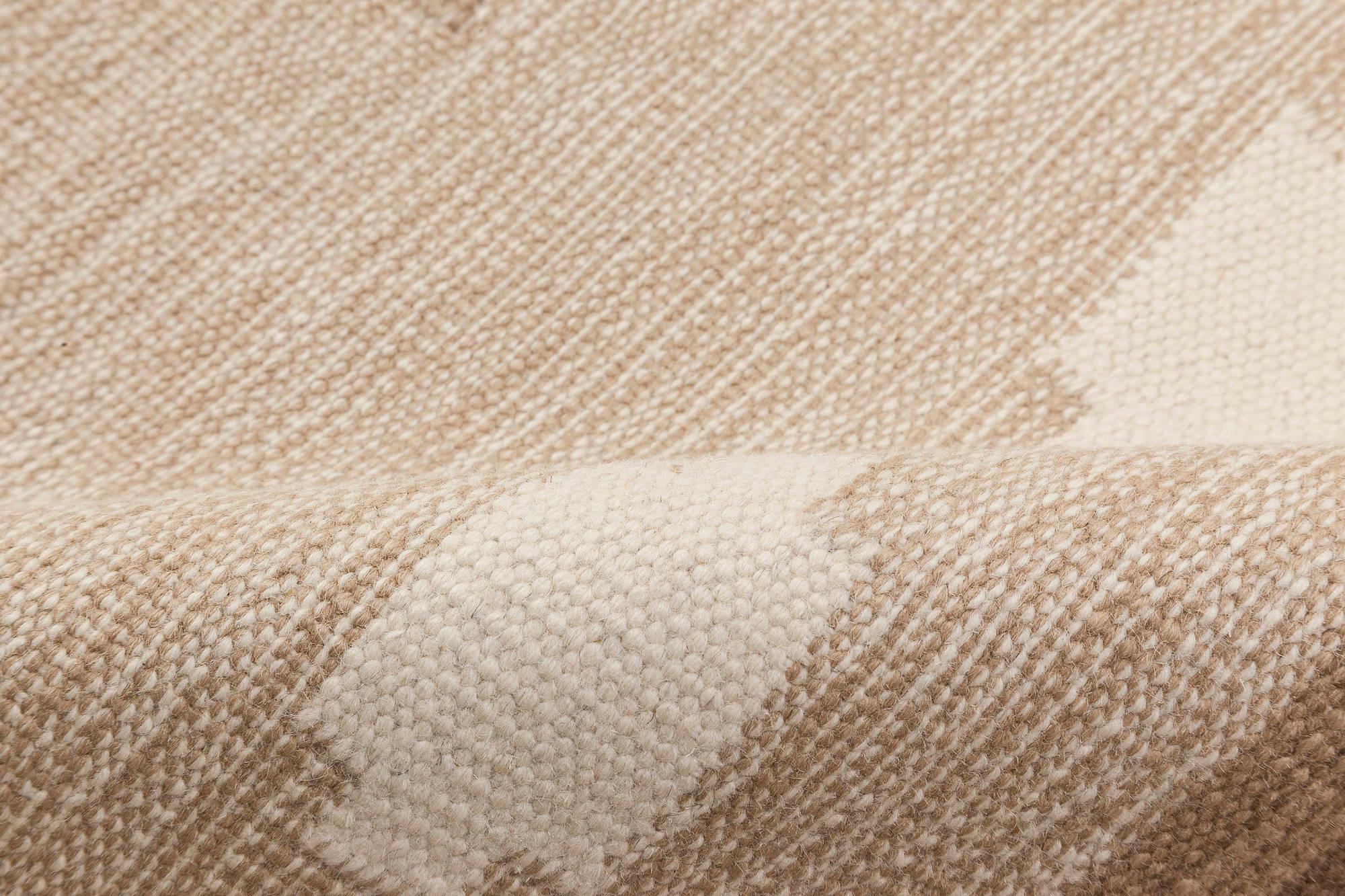 Mid-Century Modern Vintage Swedish Geometric Flat-Weave Wool Rug For Sale
