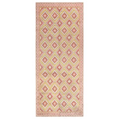 Vintage Swedish Geometric Hooked Rug, Handwoven Wool at Doris Leslie Blau