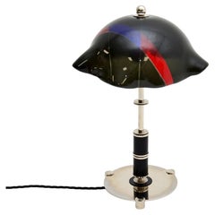 Schwedische Vintage-Tischlampe aus Glas und Chrom