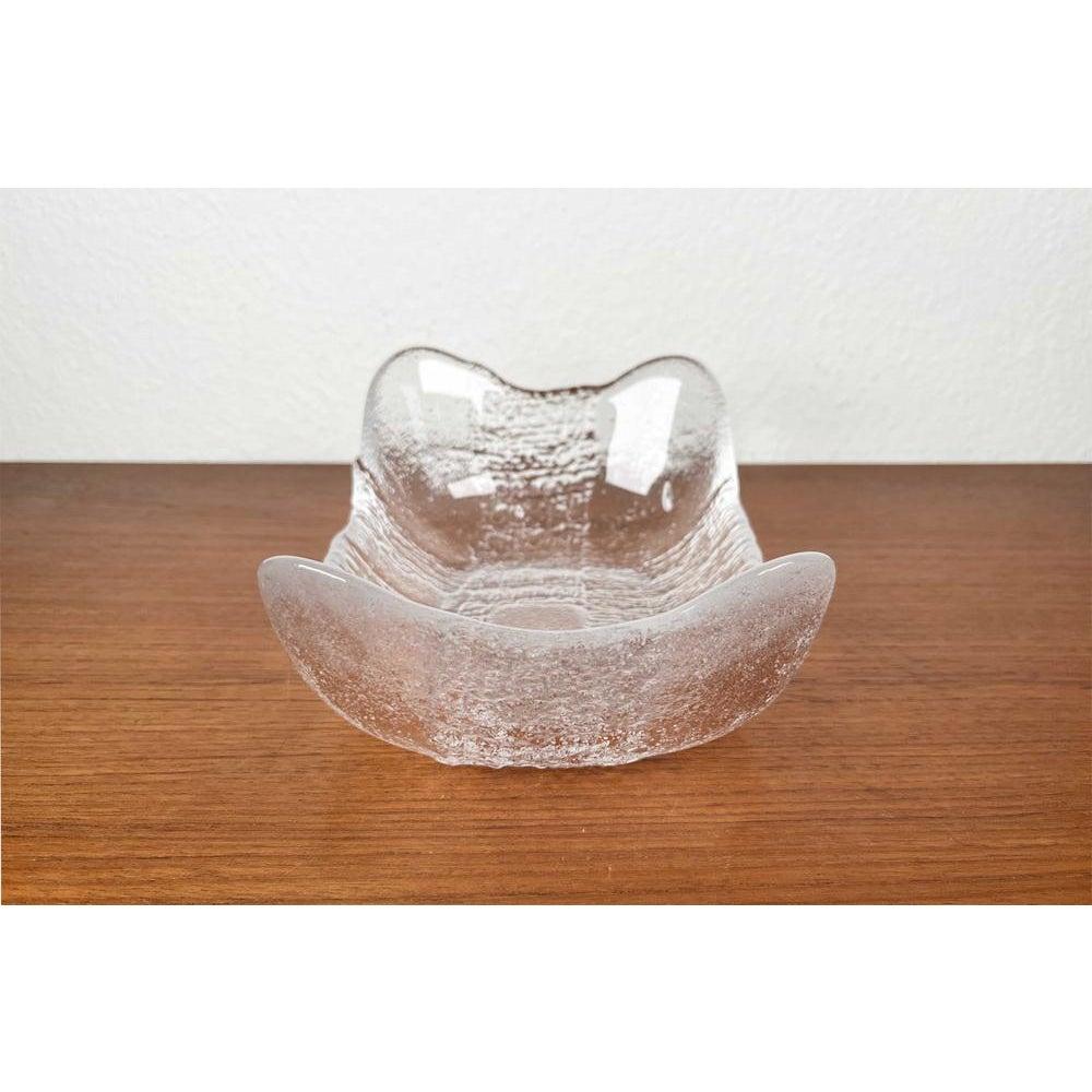 Schwedische Glasschale von Christer Sjögren für Lindshammar Glasbruk, 1970er Jahre im Angebot 2