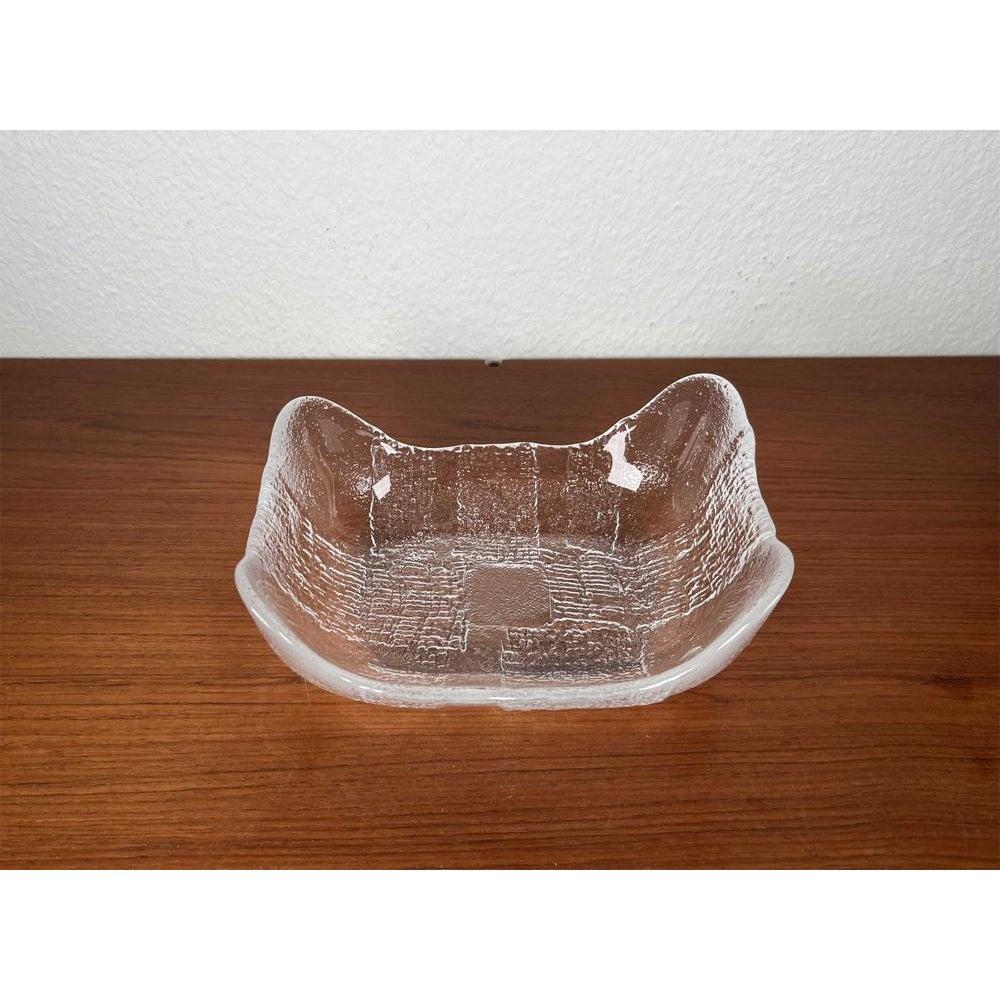 Schwedische Glasschale von Christer Sjögren für Lindshammar Glasbruk, 1970er Jahre im Angebot 3