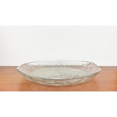 Vintage Swedish Glass Bowl Plate from Kosta Boda