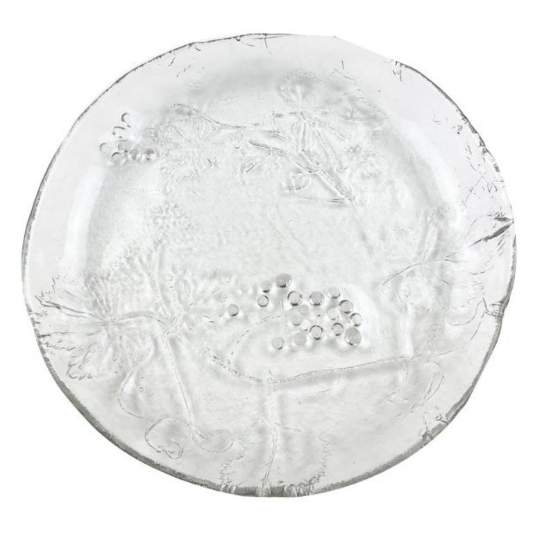 Plato hondo de cristal sueco vintage de Kosta Boda