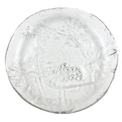 Plato hondo de cristal sueco vintage de Kosta Boda