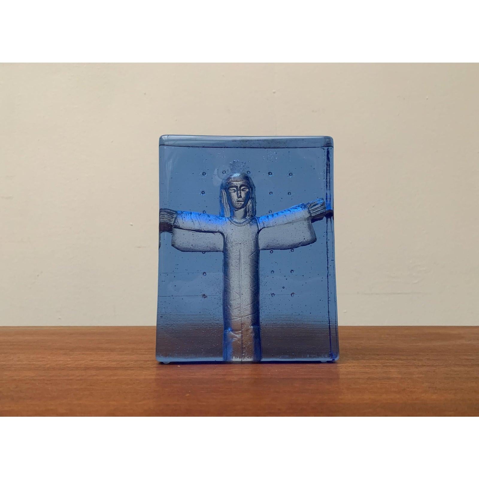 Escultura sueca vintage de cristal serie Icono Dios de Bertil Vallien en venta 5