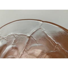 Vintage Swedish Glass Plate with Grape Decoration by Ann Wärff for Kosta Boda