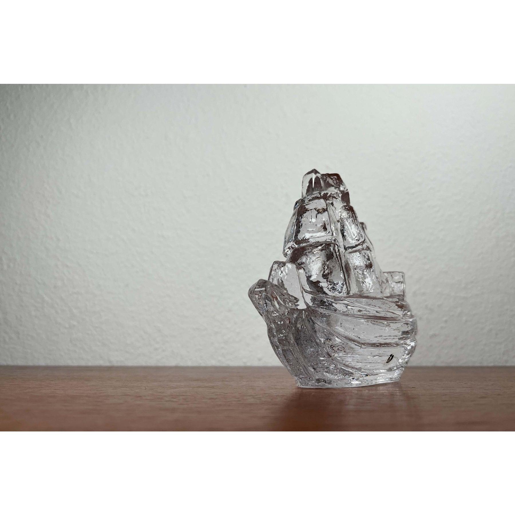 Vintage Schwedisches Glasschiff von Uno Westerberg für Pukeberg Glass, 1970er Jahre im Angebot 6