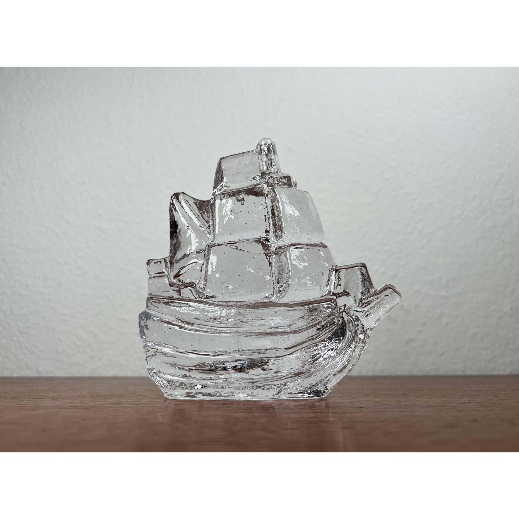 Vintage Schwedisches Glasschiff von Uno Westerberg für Pukeberg Glass, 1970er Jahre im Angebot 13