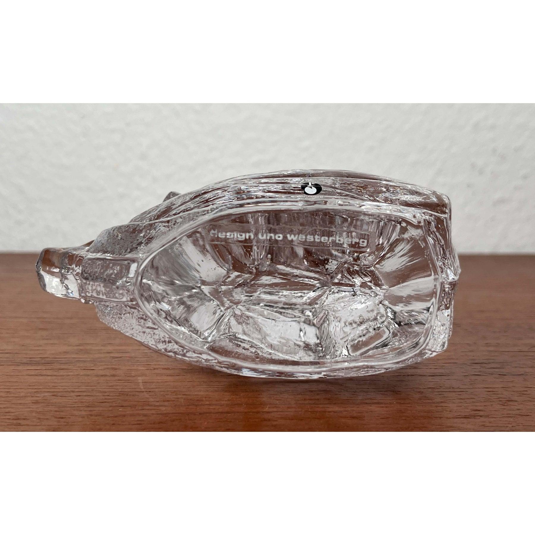 Vintage Schwedisches Glasschiff von Uno Westerberg für Pukeberg Glass, 1970er Jahre im Angebot 1
