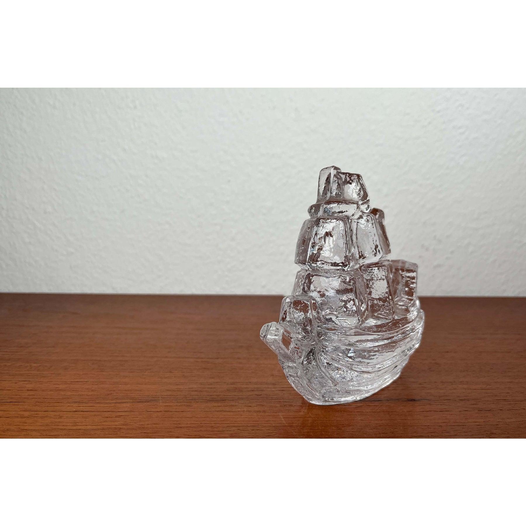 Vintage Schwedisches Glasschiff von Uno Westerberg für Pukeberg Glass, 1970er Jahre im Angebot 4