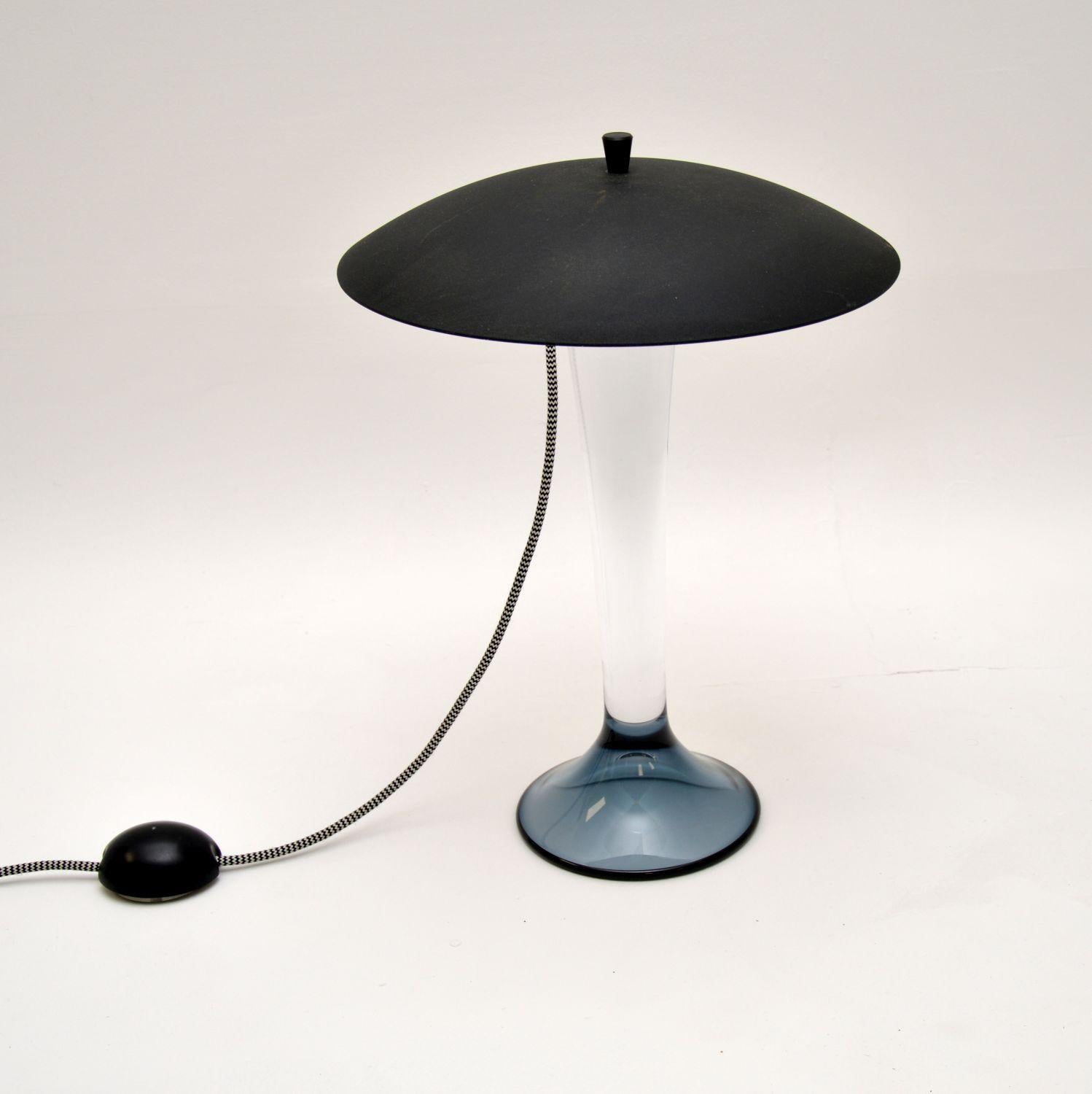 Mid-Century Modern Vintage Swedish Glass Table Lamp by Goran Warff for Kosta Boda