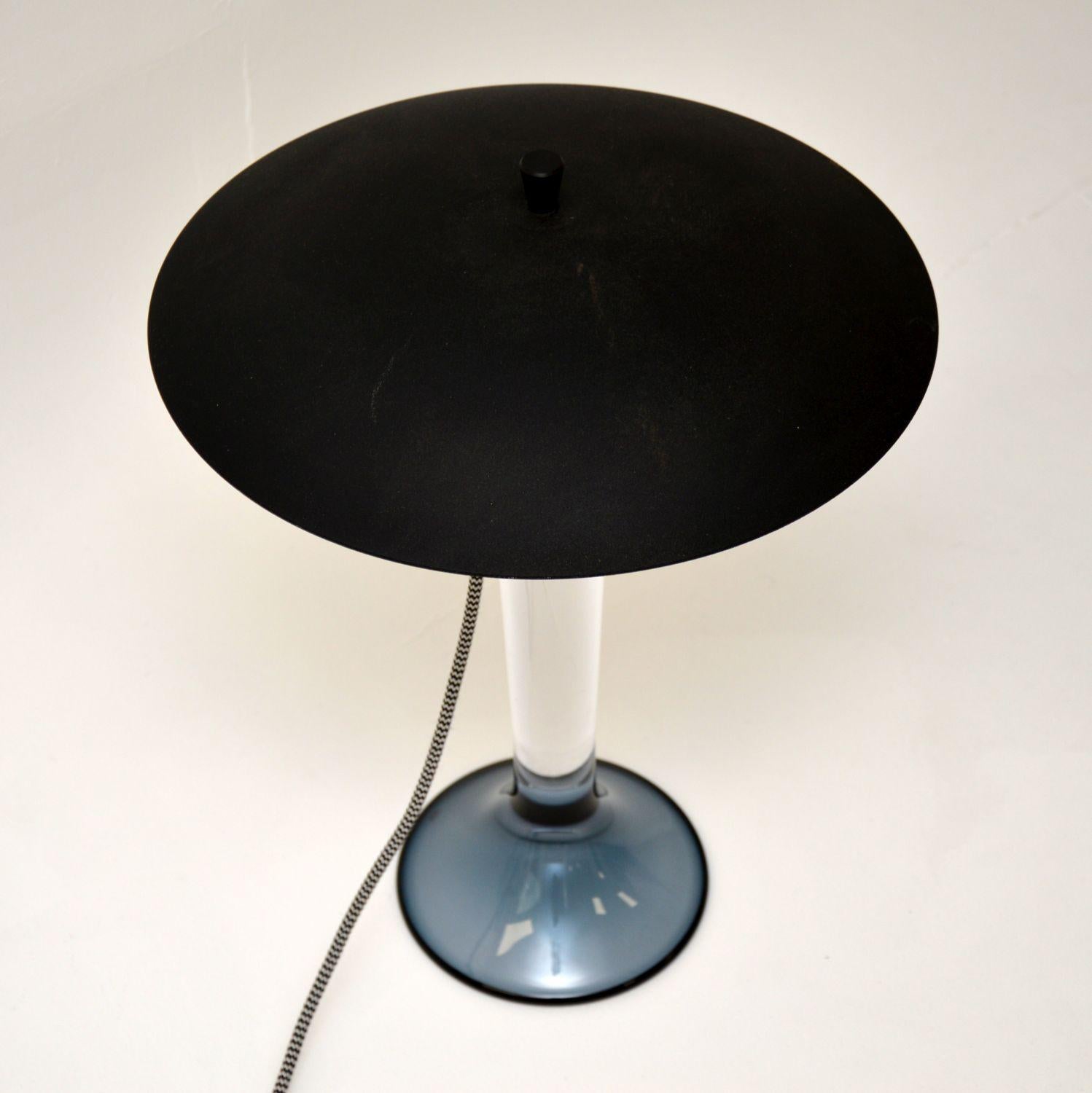 Vintage Swedish Glass Table Lamp by Goran Warff for Kosta Boda In Good Condition In London, GB