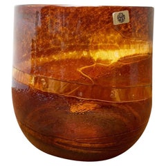 Vintage Swedish Glass Vase by Milan Vobruba for Gusum Sweden, 1980s