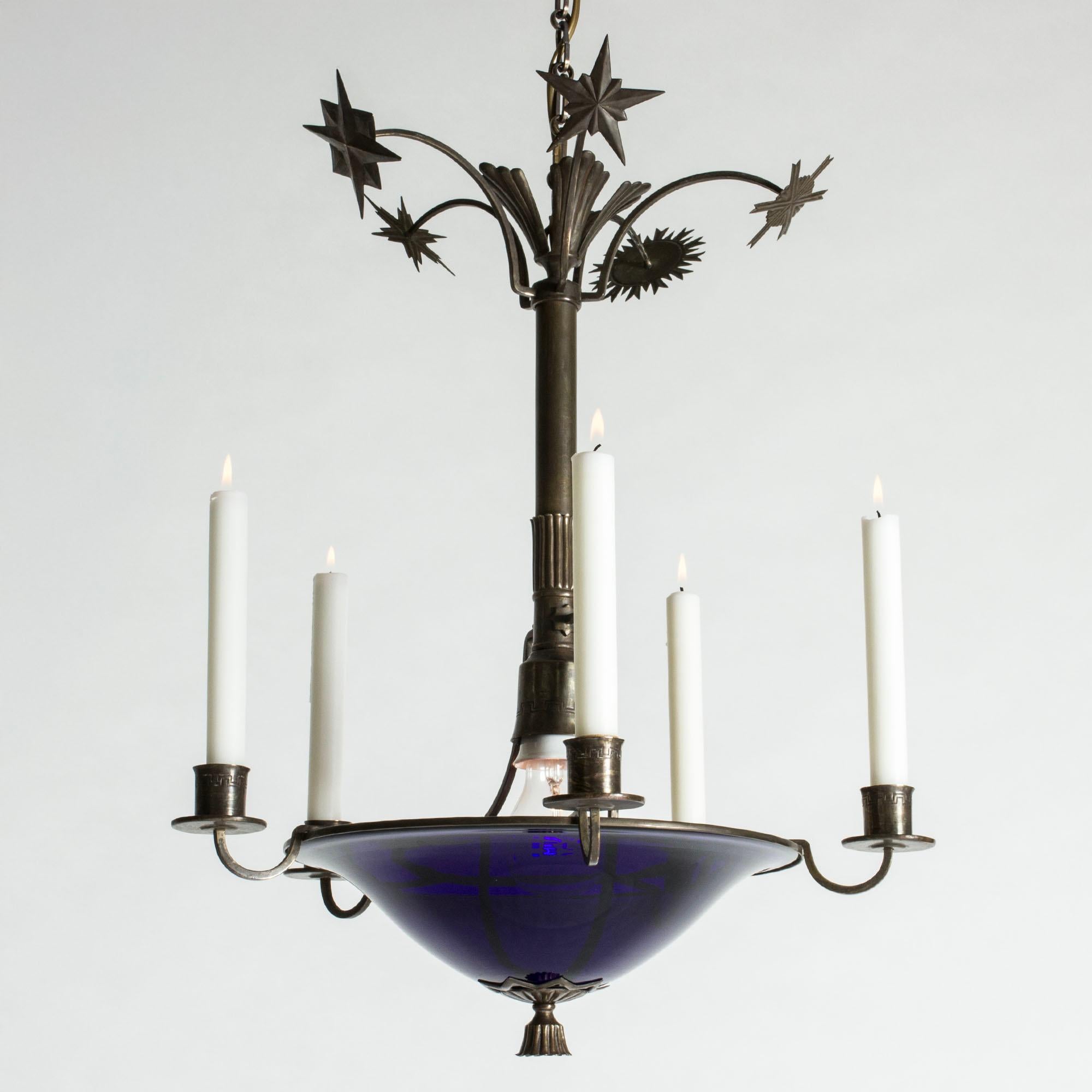 Vintage Swedish Grace Ceiling Light, Sweden, 1920s In Good Condition For Sale In Stockholm, SE
