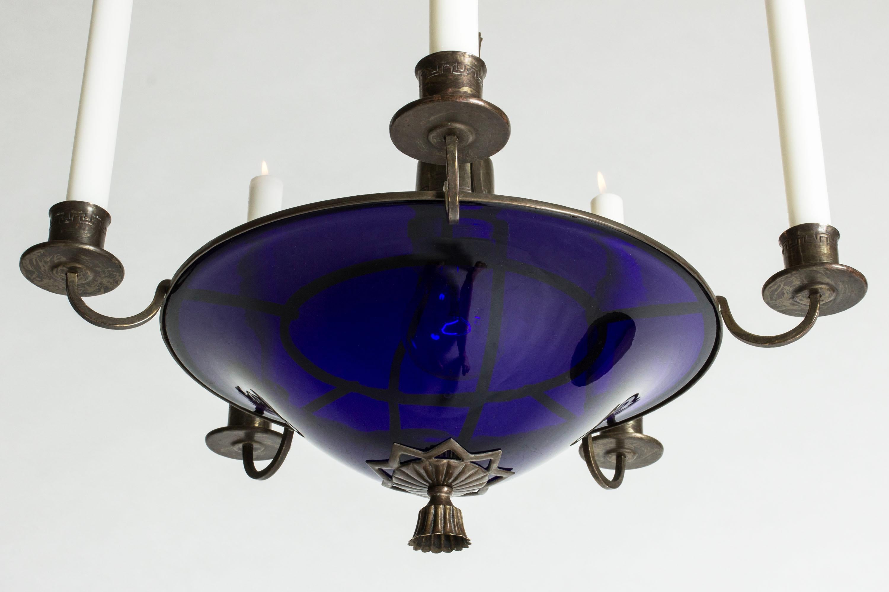 Early 20th Century Vintage Swedish Grace Ceiling Light, Sweden, 1920s For Sale