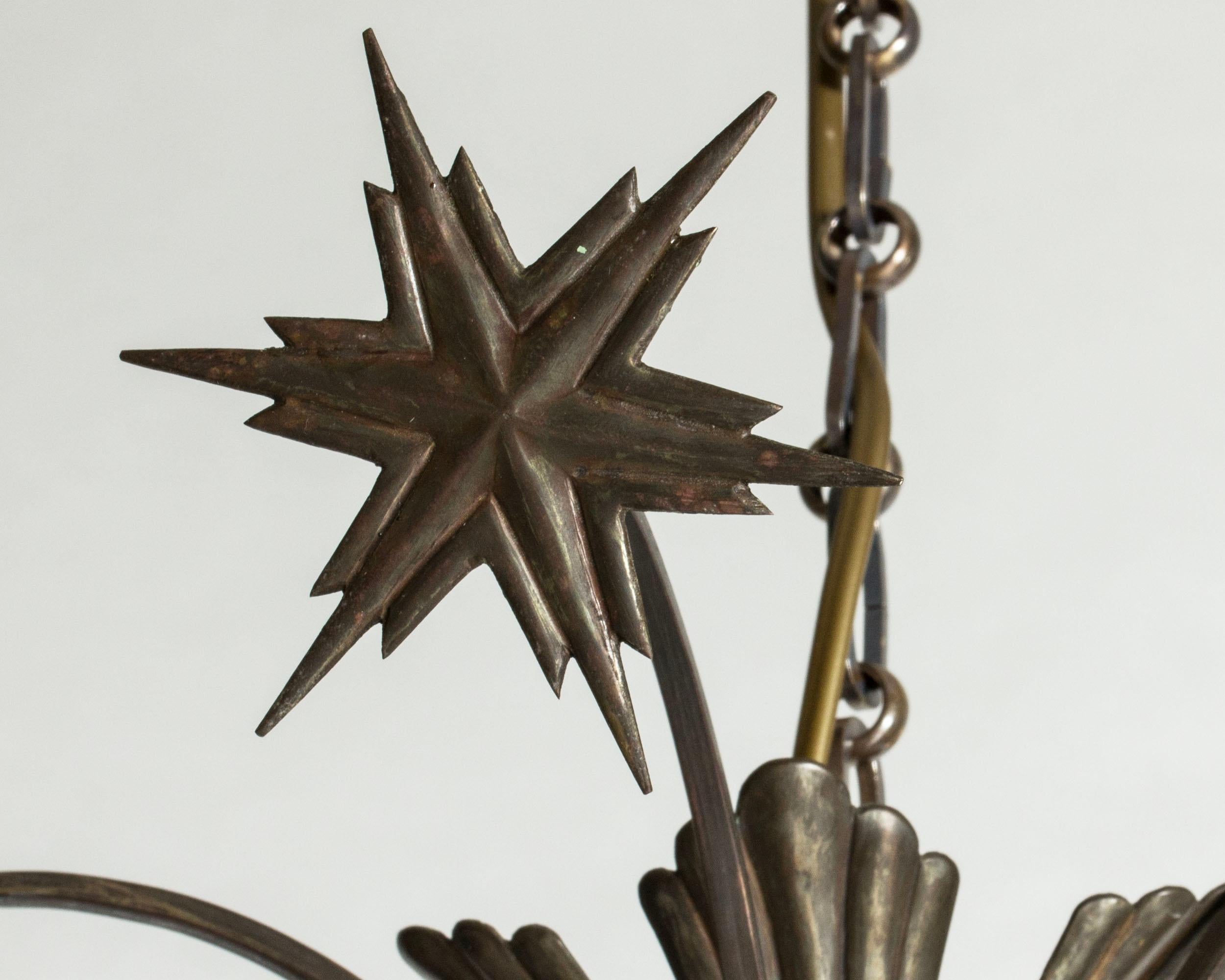 Vintage Swedish Grace Ceiling Light, Sweden, 1920s For Sale 3