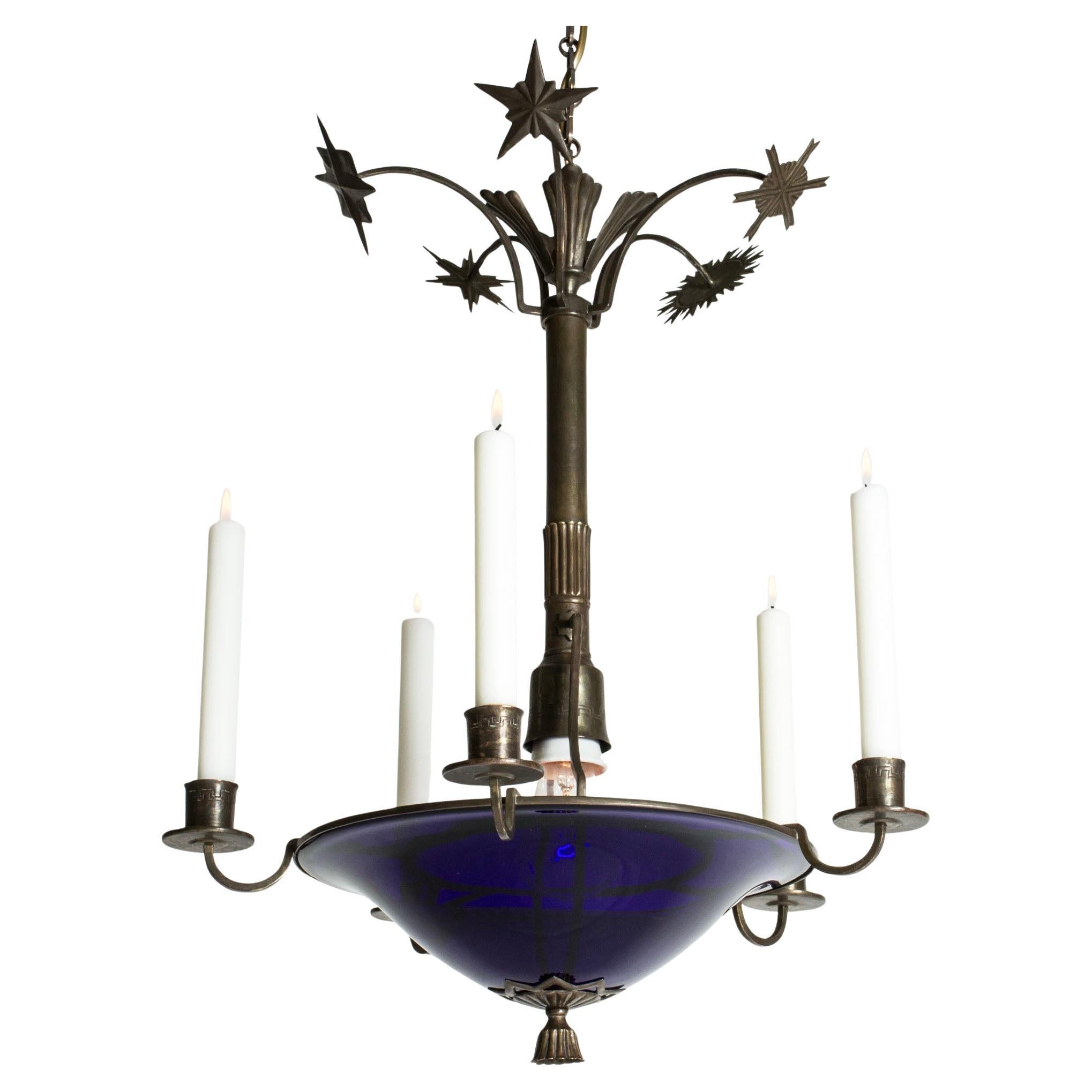 Vintage Swedish Grace Ceiling Light, Sweden, 1920s For Sale